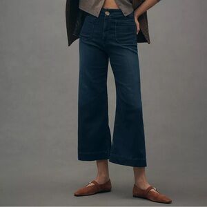 Anthropologie Colette wide leg sailor pocket denim in dark wash